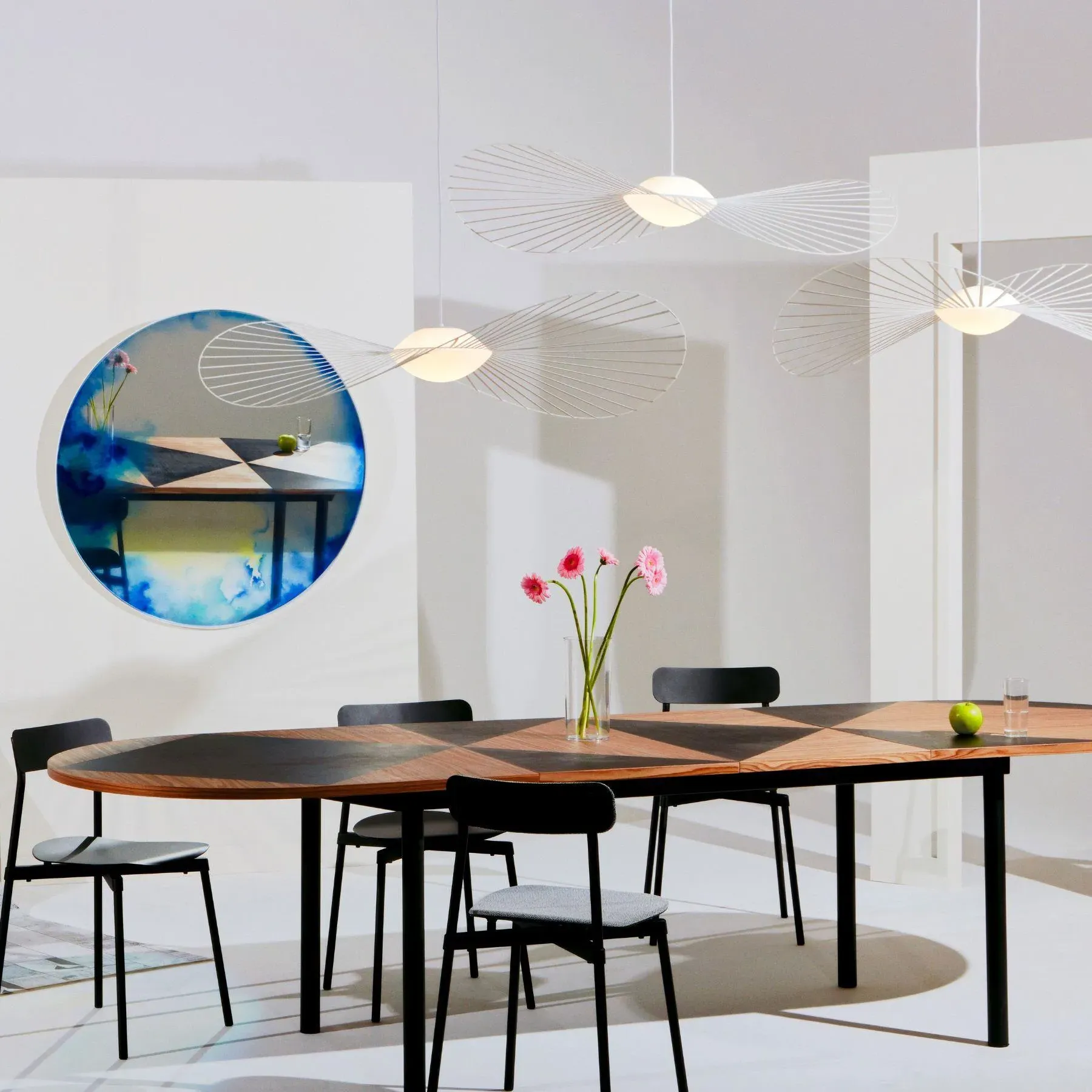 Medium Pendant Light with LED - Black, Glass