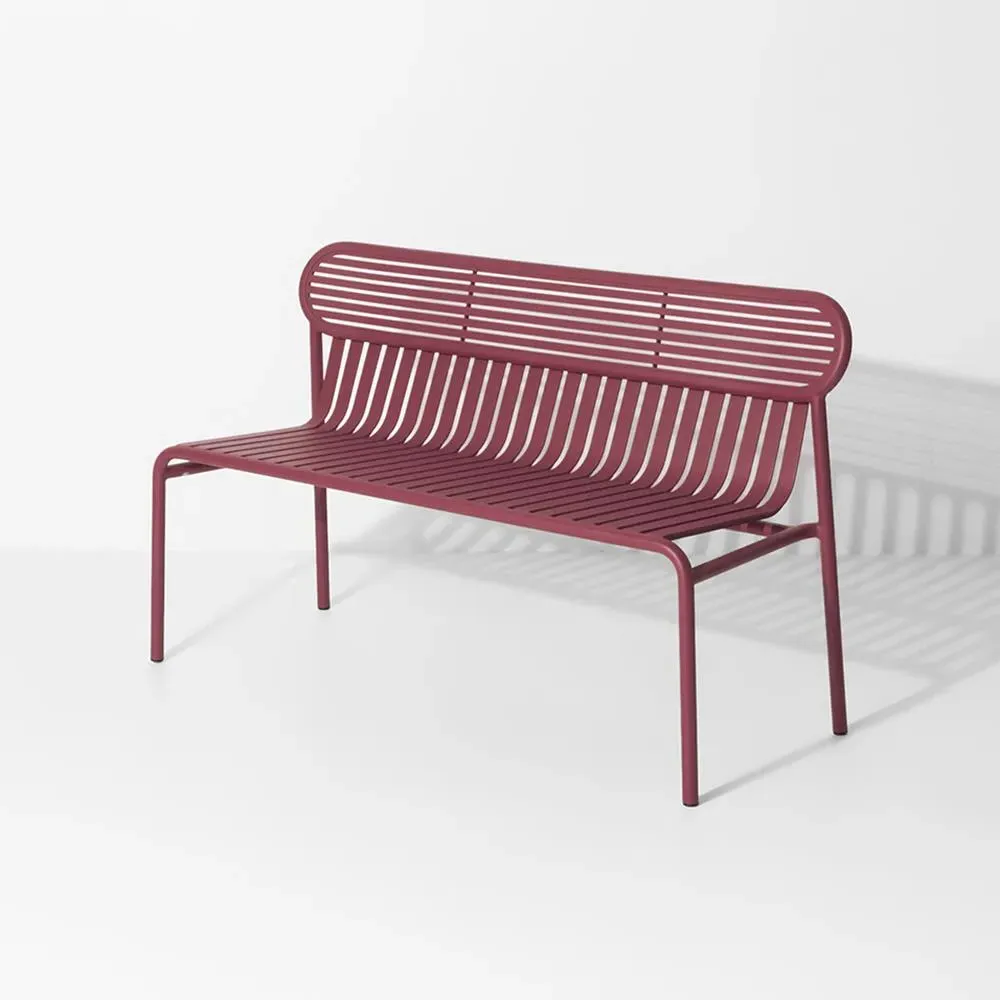 Outdoor Bench - Burgundy
