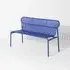 Outdoor Bench with Slat Design - Blue