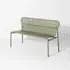 Outdoor Bench with Slat Design - Jade Green