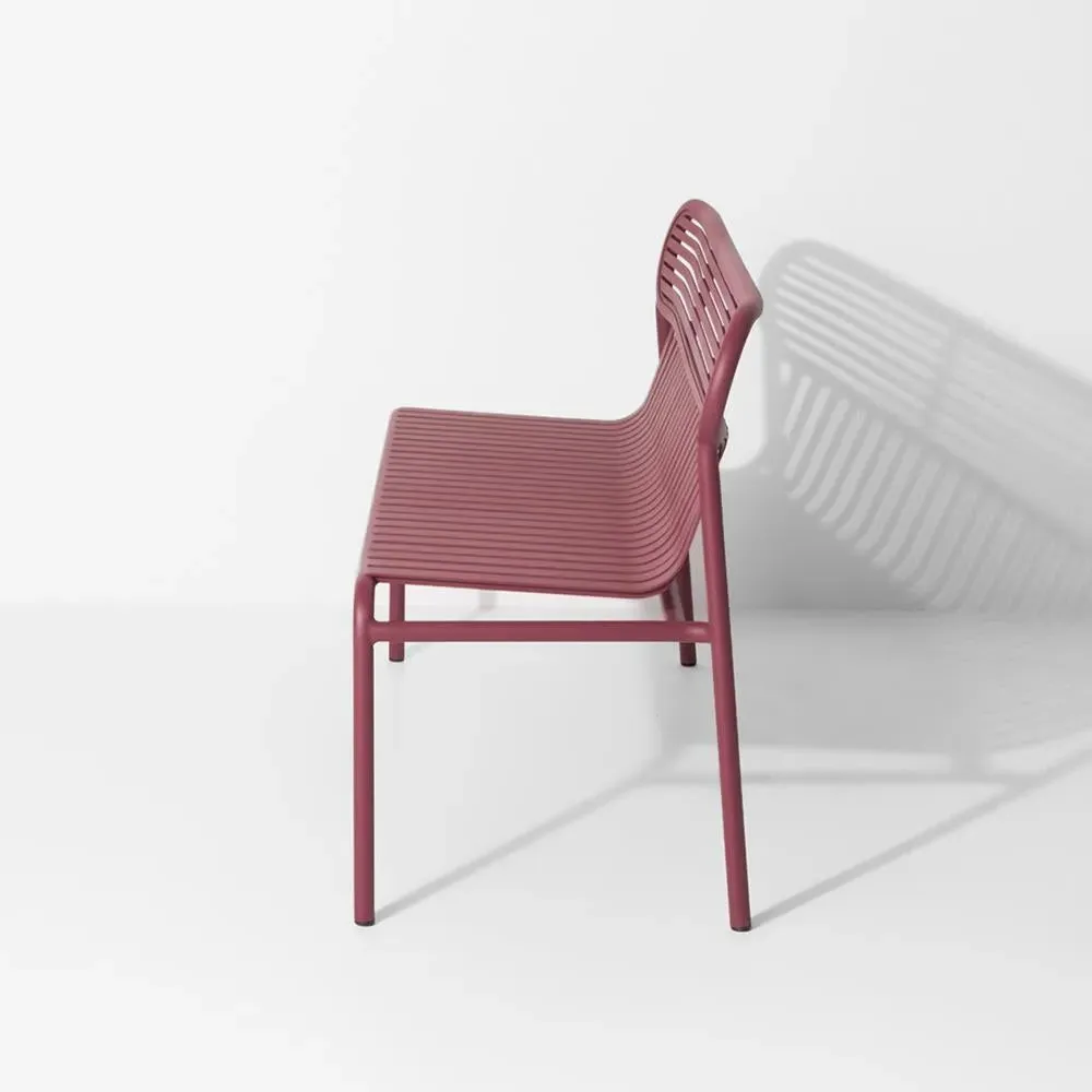 Outdoor Bench with Slat Design - Yellow