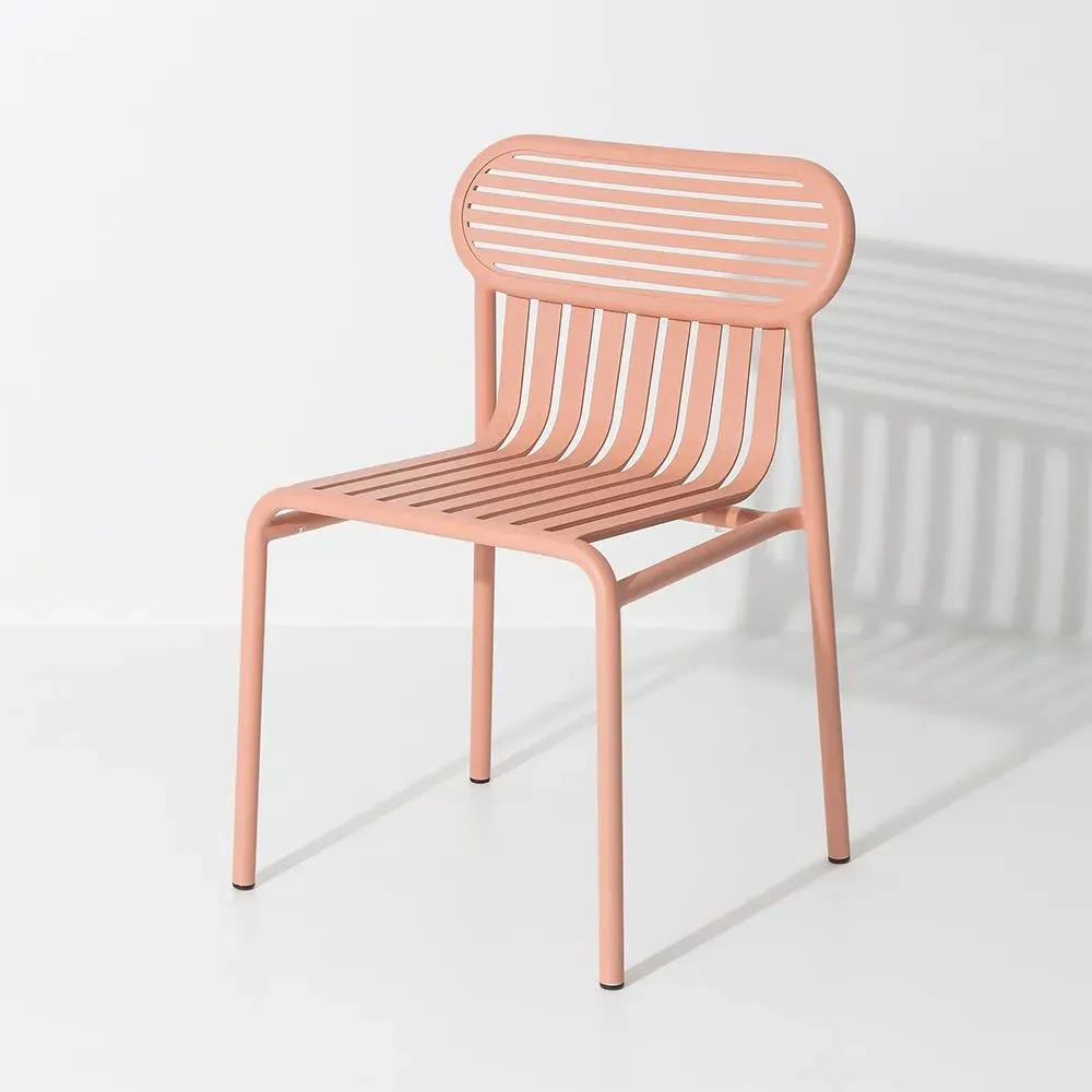 Outdoor Chair with Slat Design - Blush image