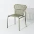 Outdoor Chair with Slat Design - Jade Green