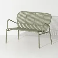 Outdoor Sofa with Slat Design - Jade Green