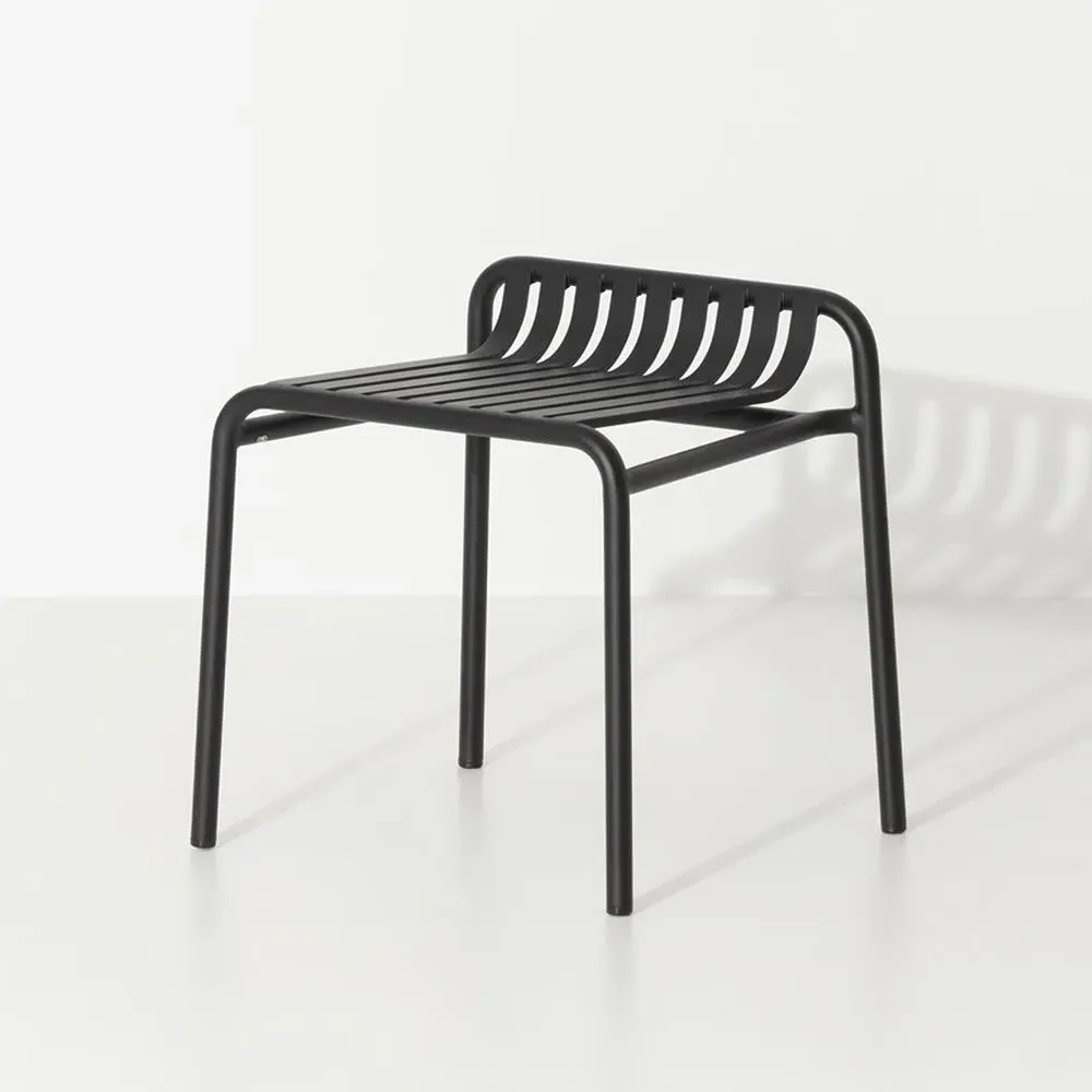 Outdoor Stool with Slat Design - Blush