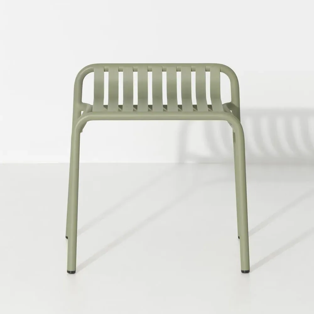 Outdoor Stool with Slat Design - Blush