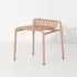 Outdoor Stool with Slat Design - Blush