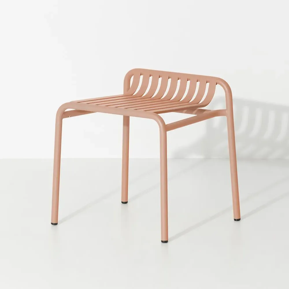 Outdoor Stool with Slat Design - Blush image