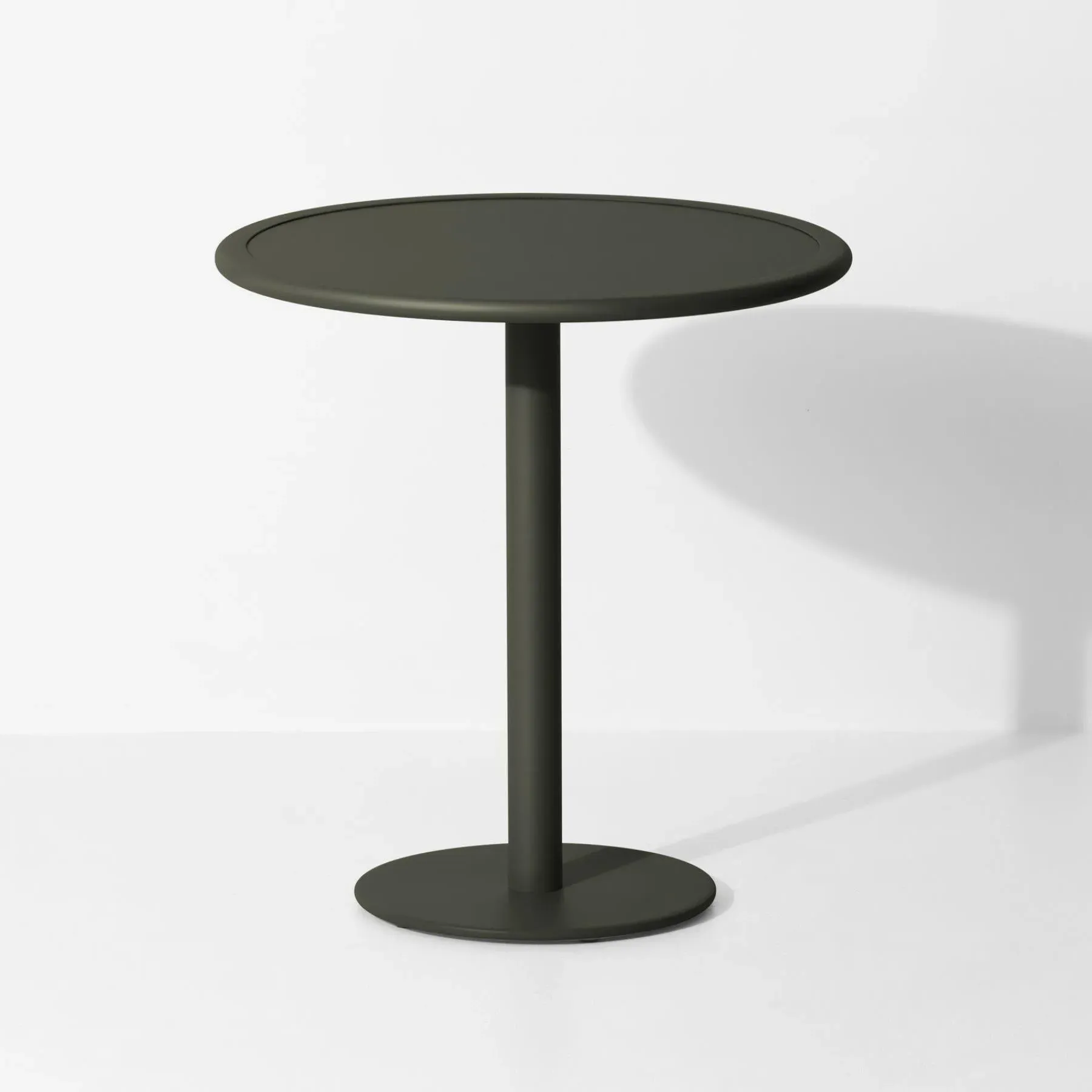 Round Bistro Table - Glass Green, Steel