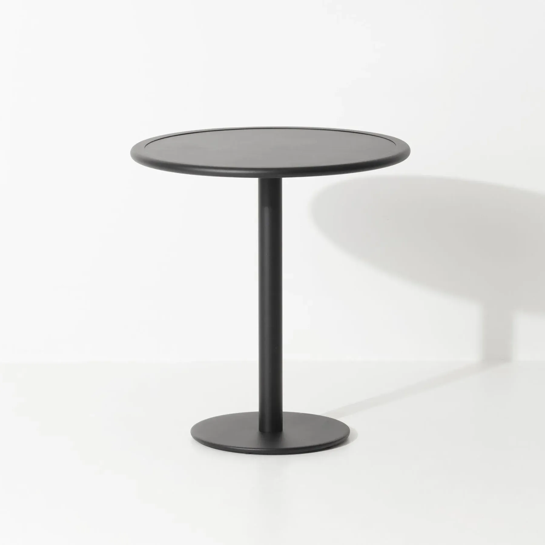 Round Bistro Table with Slat Design - Terracotta