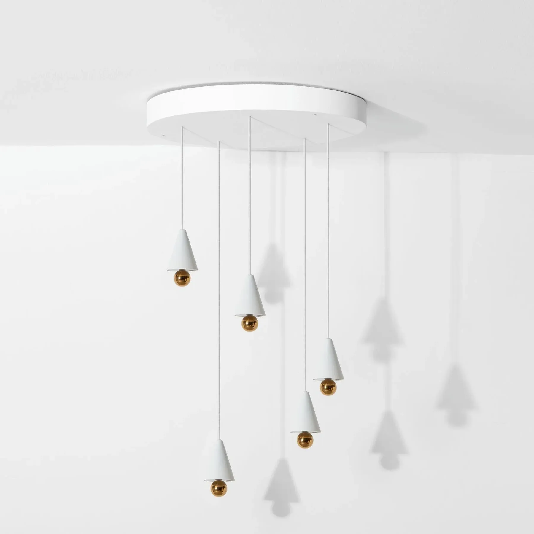 Round Cluster Pendant Light - White