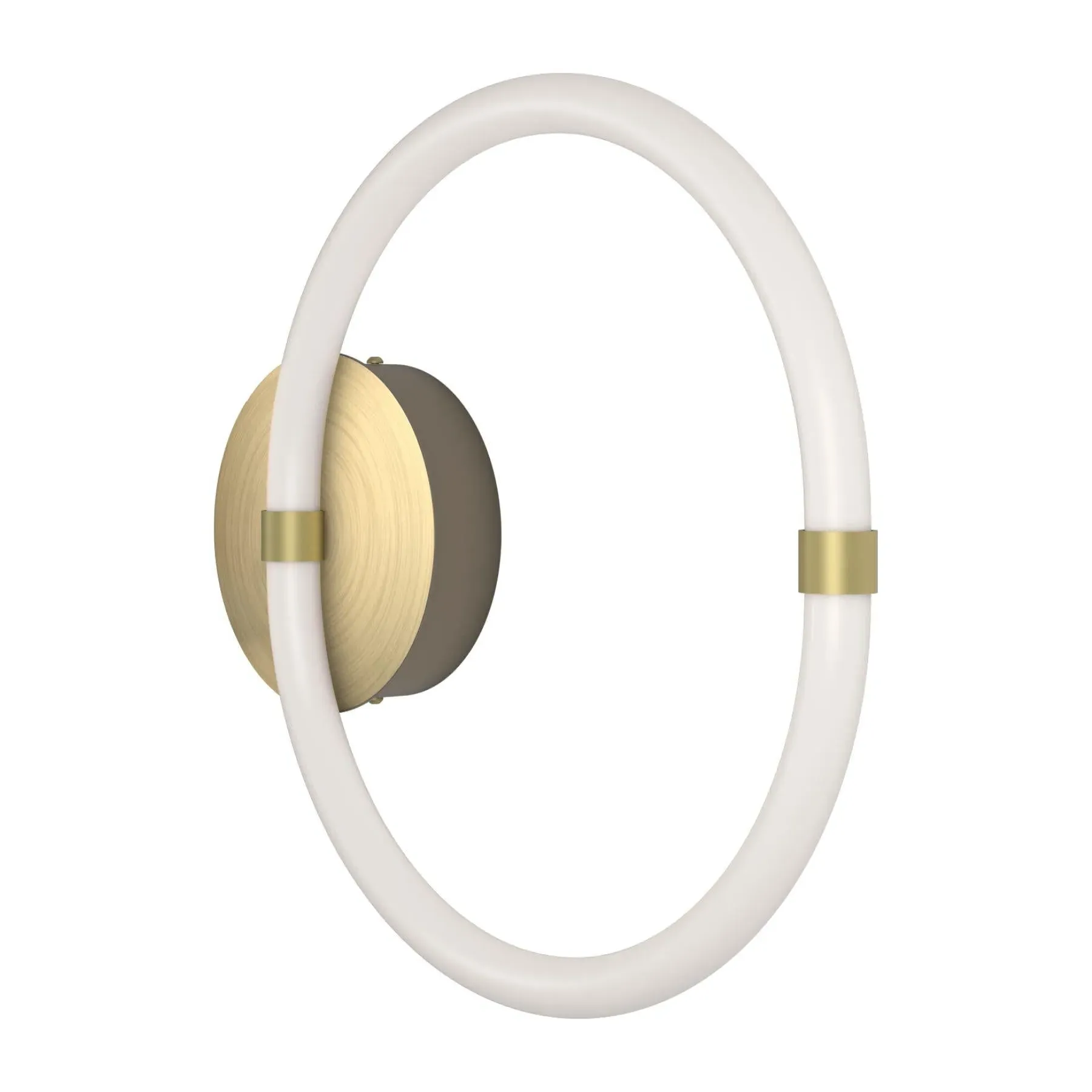 Round Wall Light O-Shape - Brass, LED