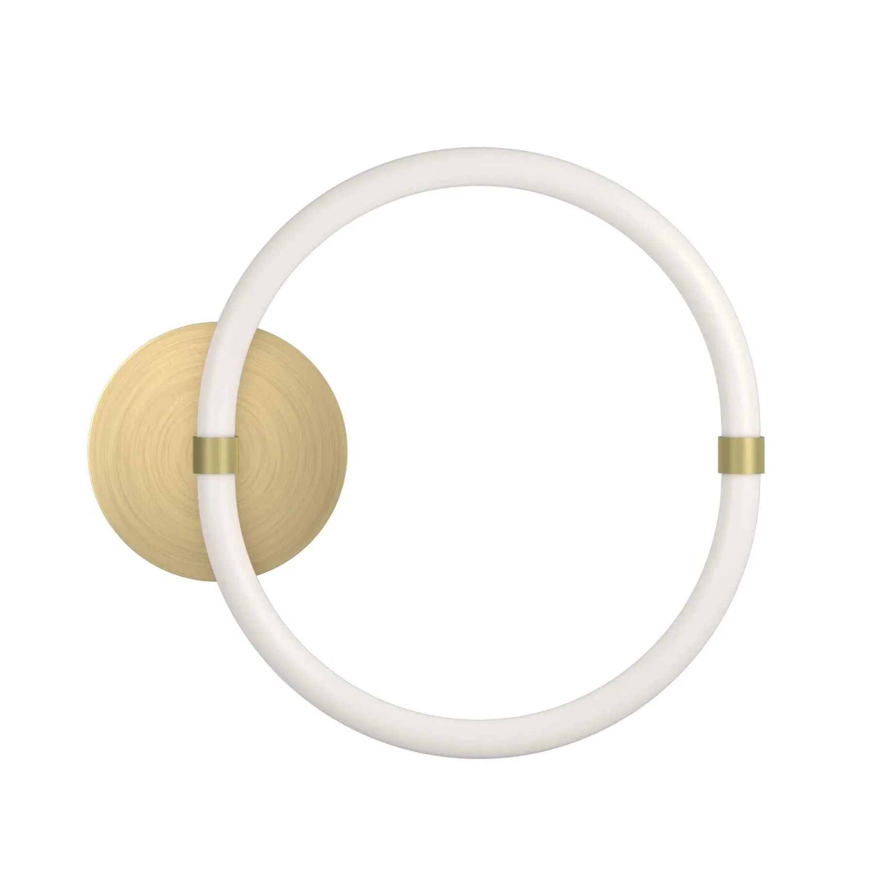 Round Wall Light O-Shape - Brass, LED image