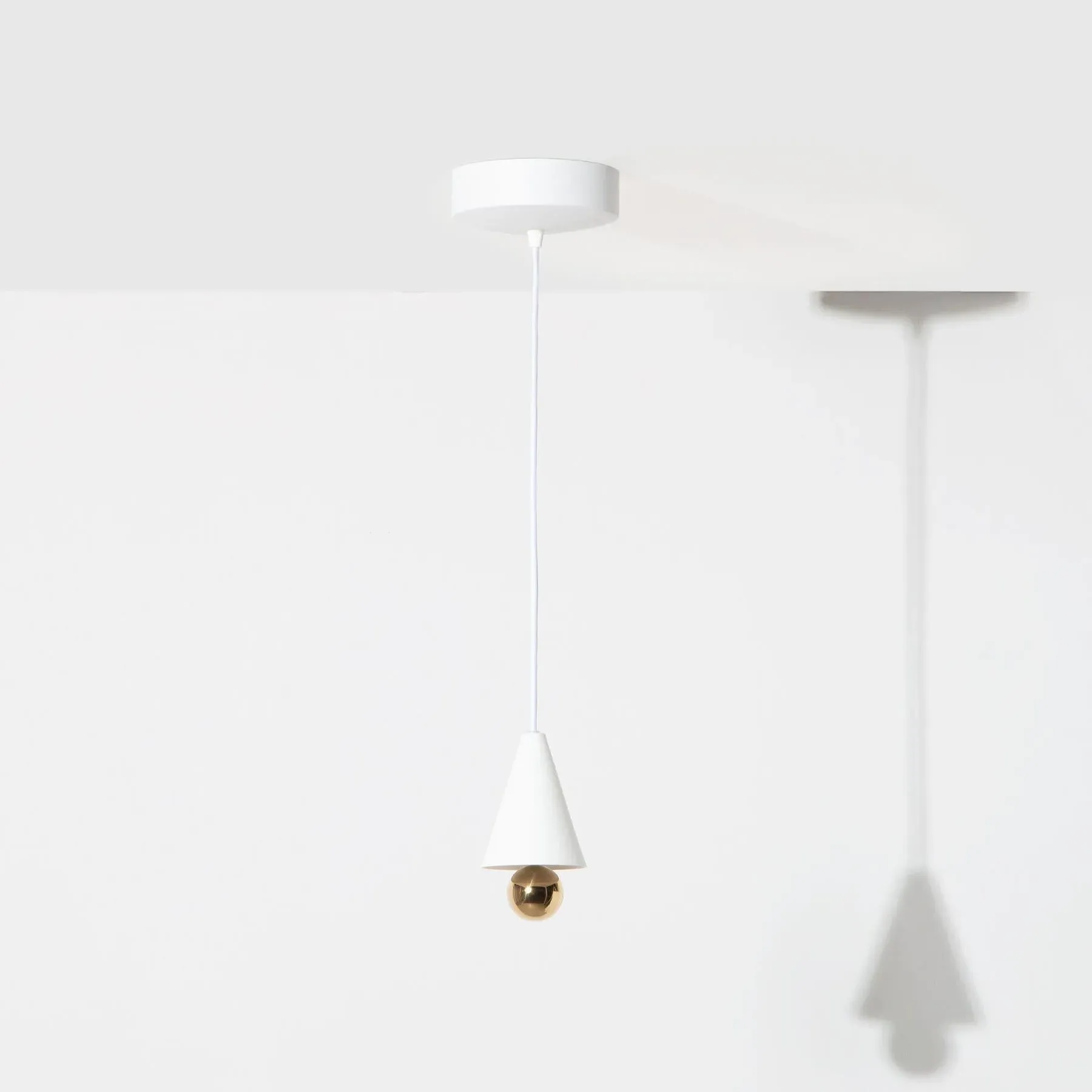 Small Pendant Light Cone Design - Black, Aluminium