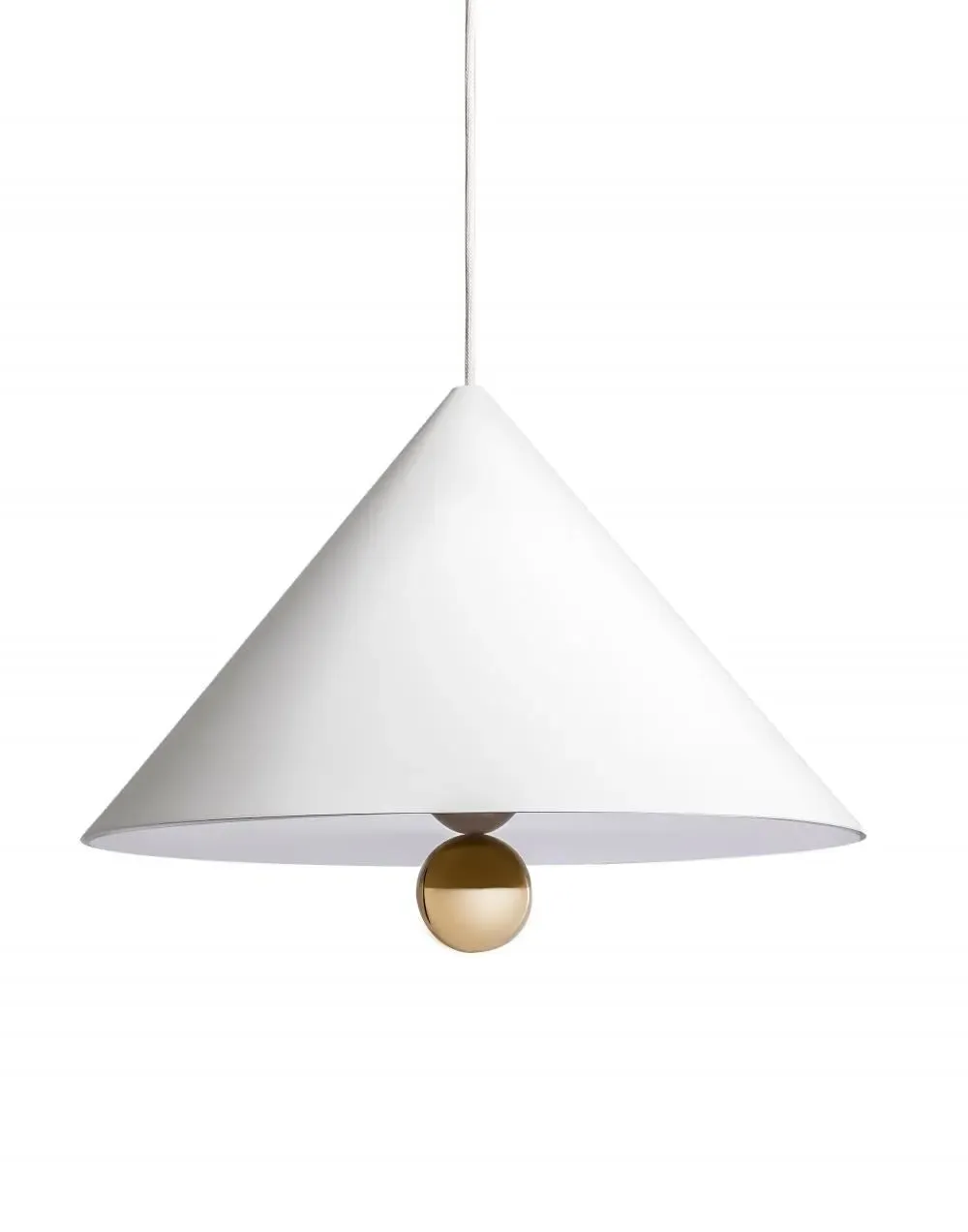 Small Pendant Light Cone Design - Red, Aluminium