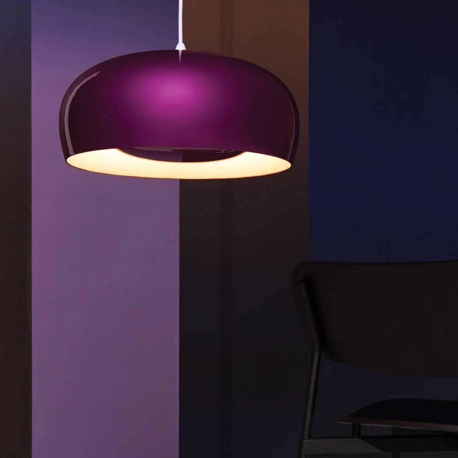 Small Pendant Light - Violet, Aluminium