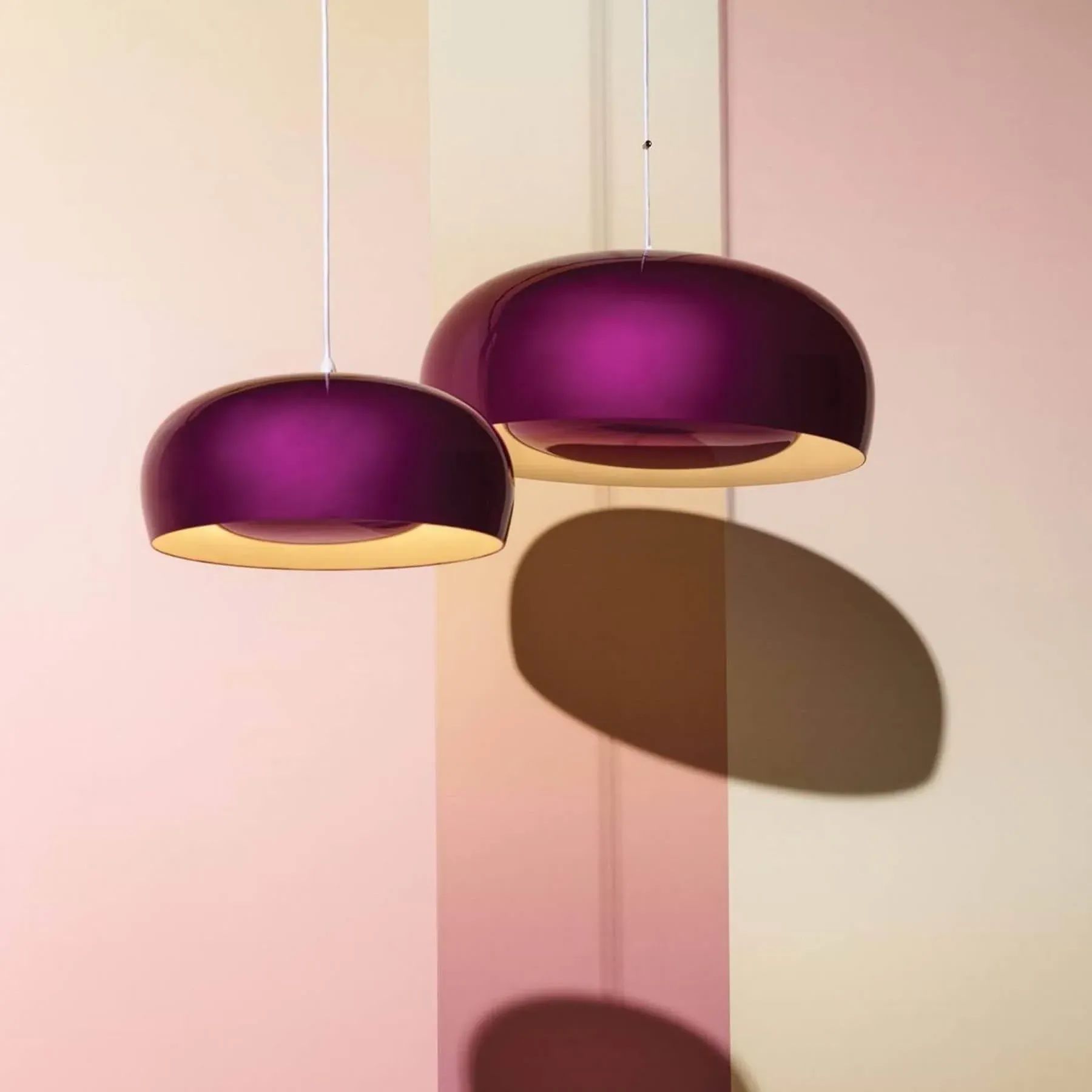 Small Pendant Light - Violet, Aluminium