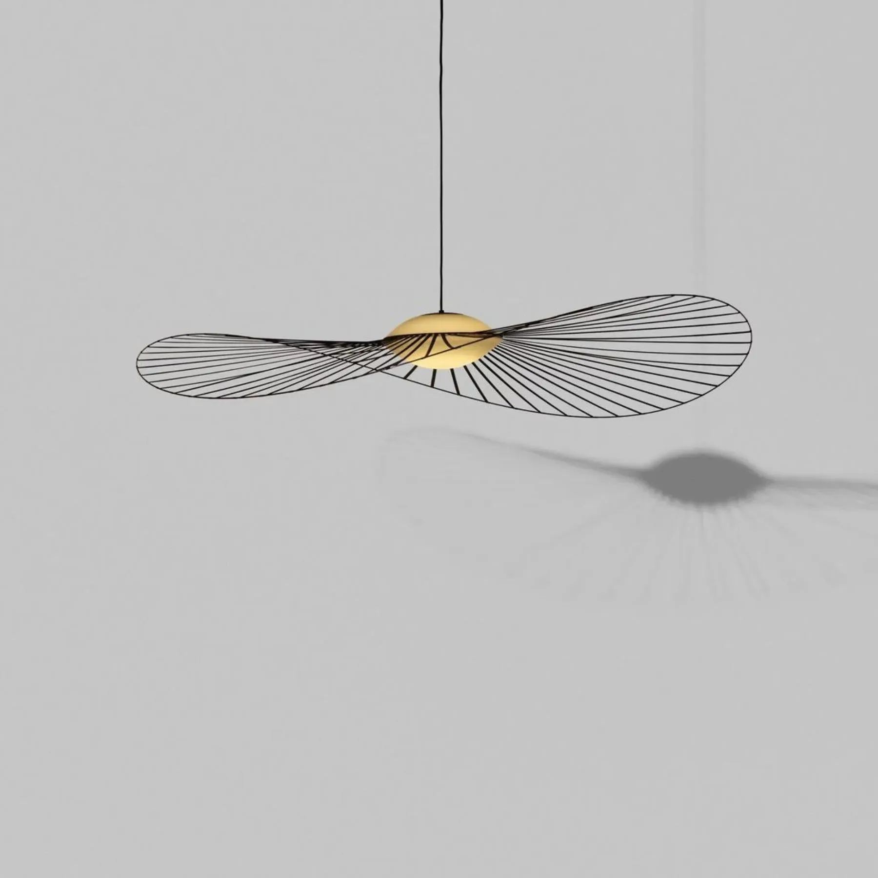 Small Pendant Light with LED - Black, Glass