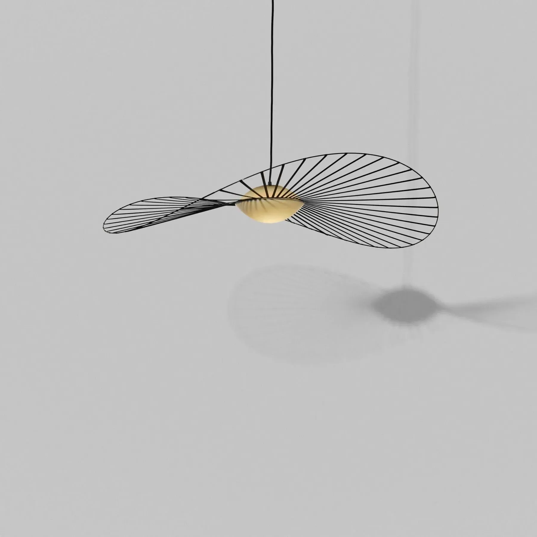 Small Pendant Light with LED - Black, Glass