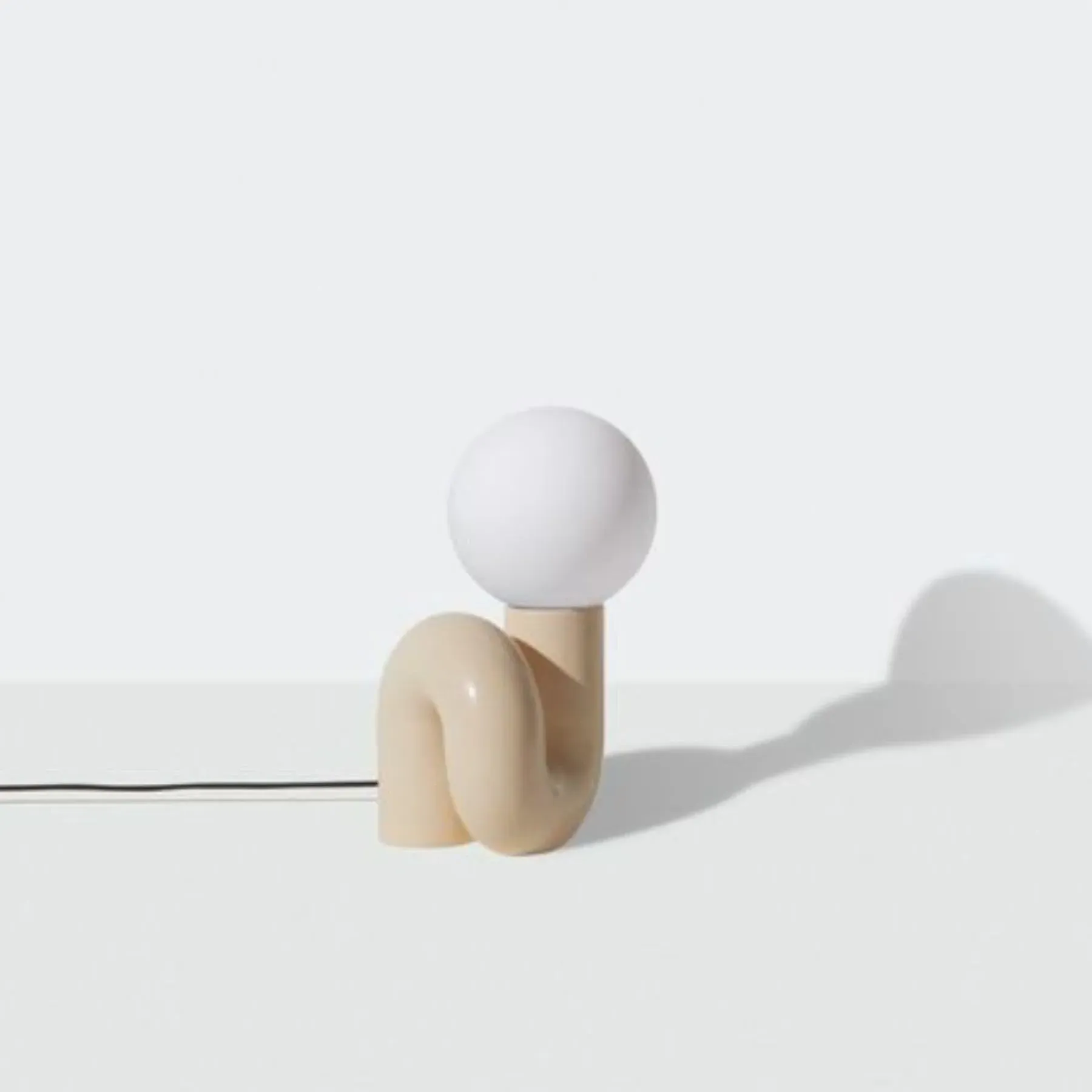 Small Table Lamp with Opaline Glass - Vanilla