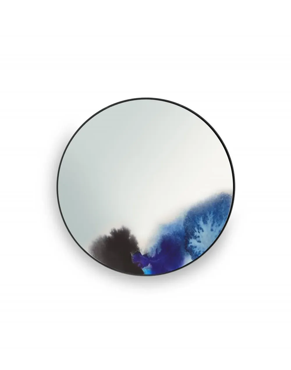 Small Wall Mirror with Pigmented Edge - Blue