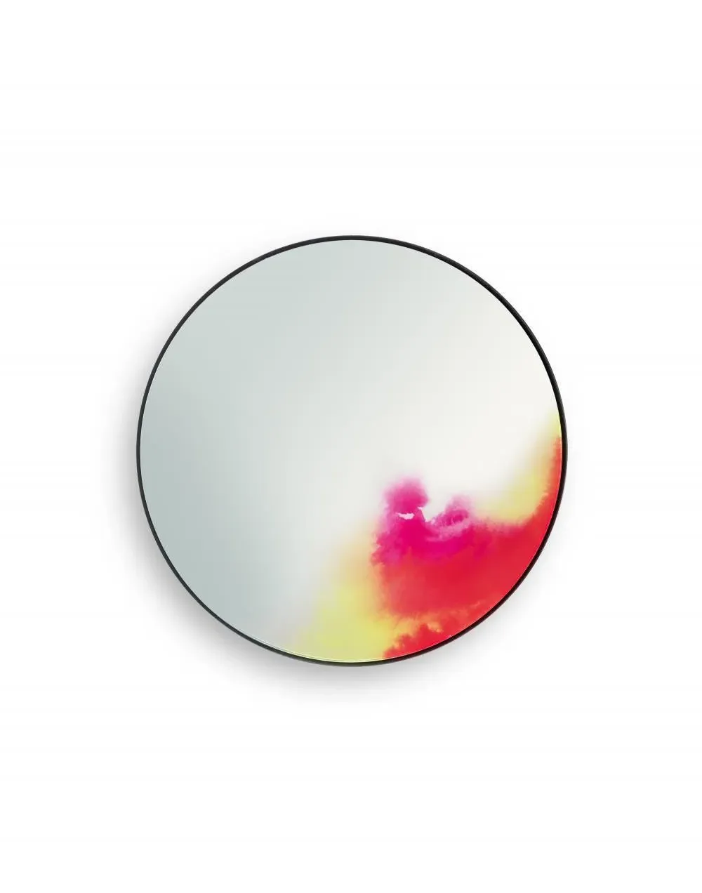 Small Wall Mirror with Pigmented Edge - Pink