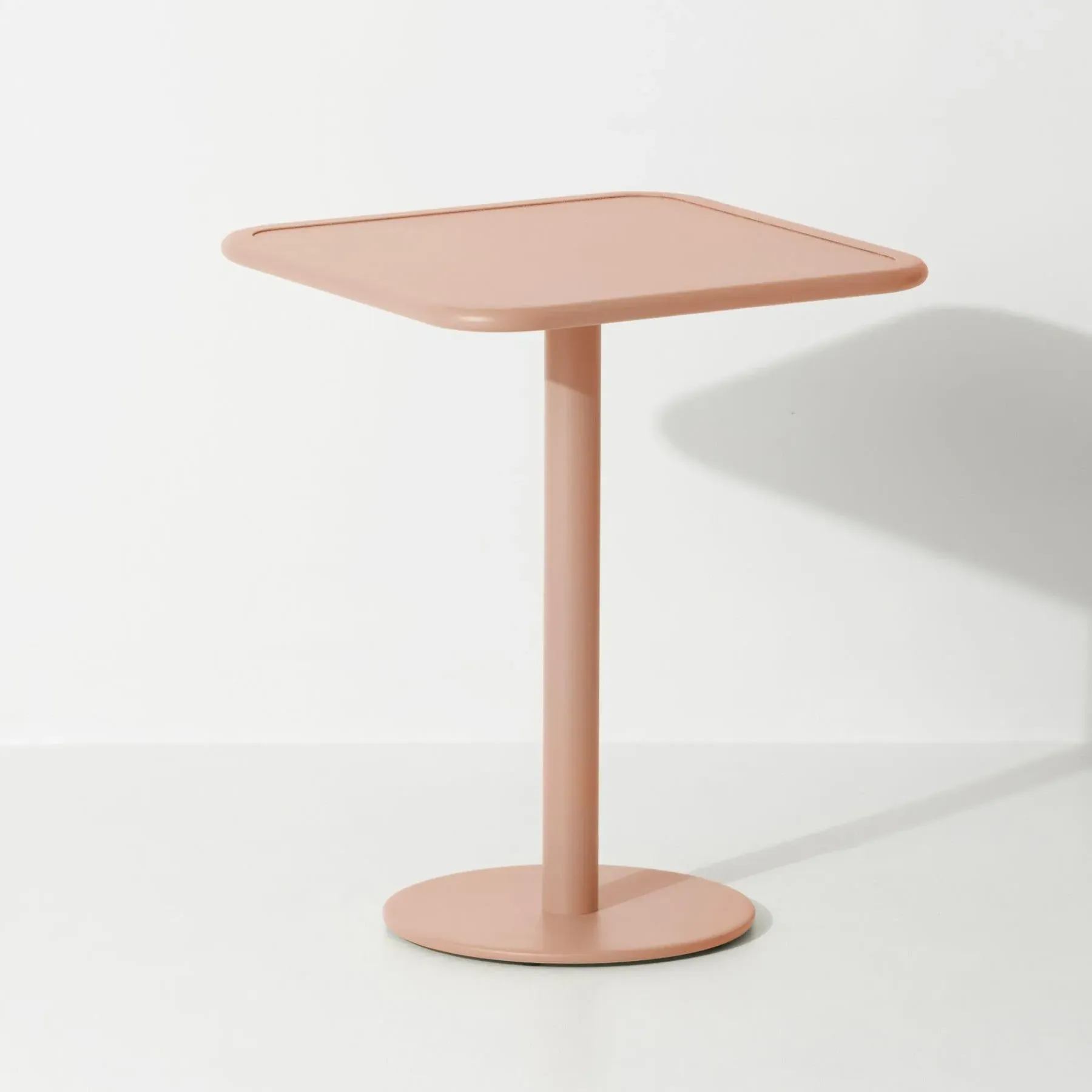 Square Bistro Table - Blush, Steel