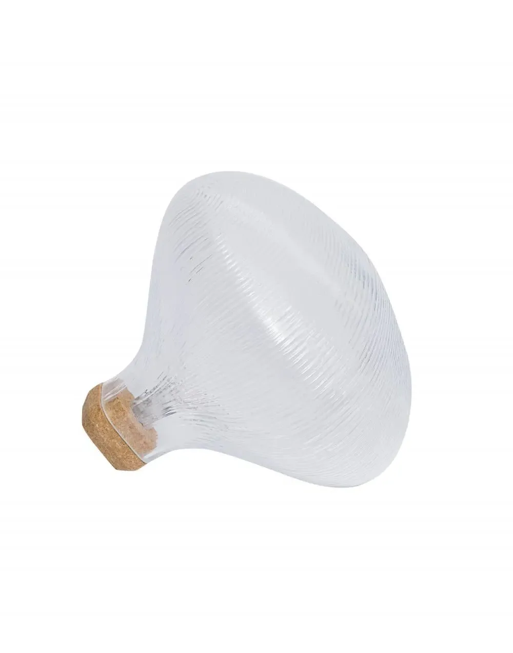 Table Lamp with Cork Base - Transparent, Glass