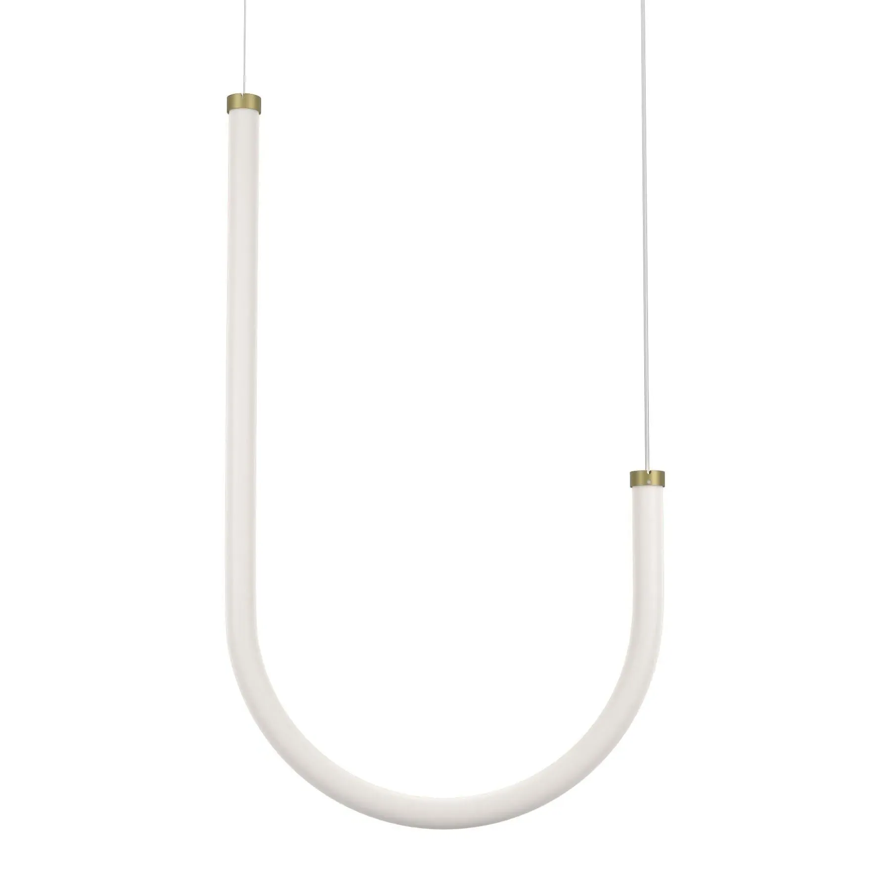 Unseen J-Shape Pendant Light - Brass image