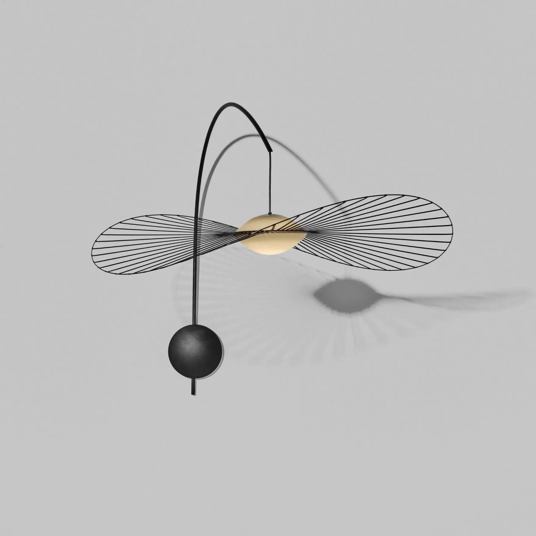 Wall Light with LED - Black, Glass