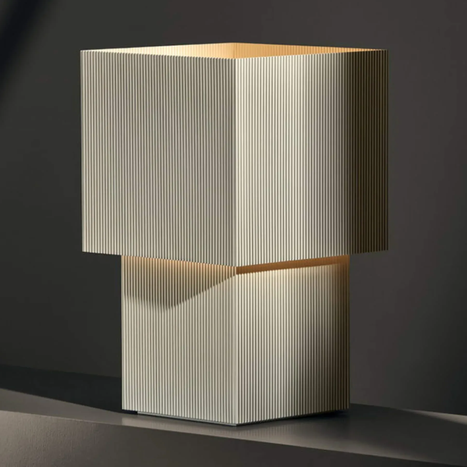 36cm Table Lamp Geometric Design - Cumin