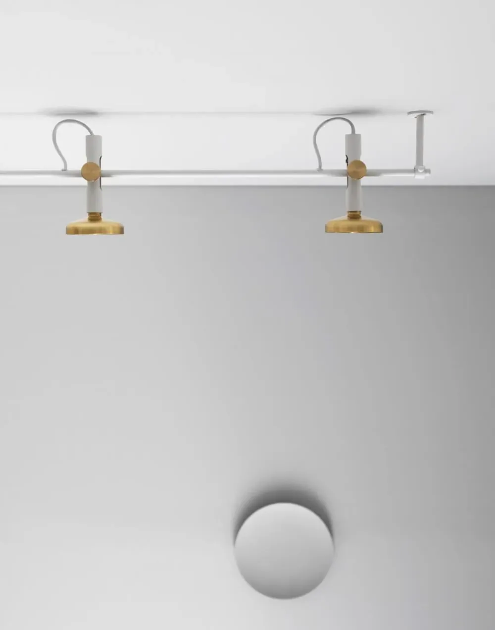 Blend Ceiling Light - Black, Brass