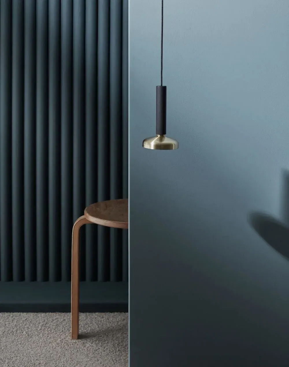 Blend Pendant Light - White, Brass