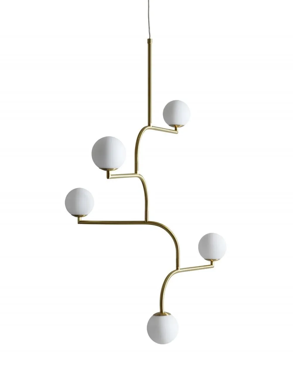 Large Pendant Light - Brushed Brass, Metal