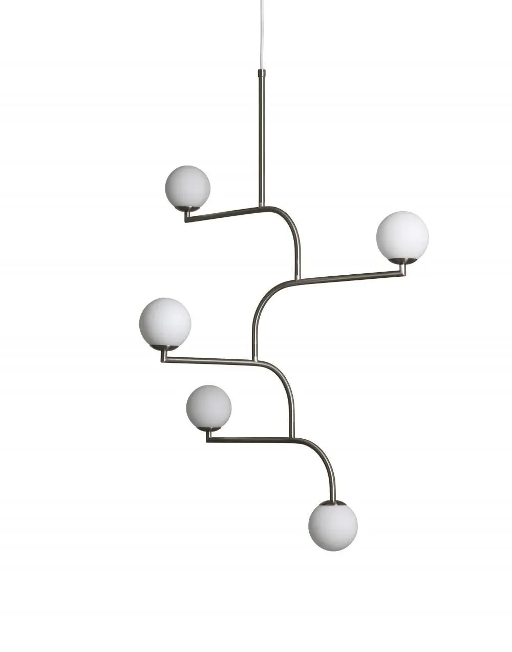 Large Pendant Light with Mobile Design - Matt Nickel