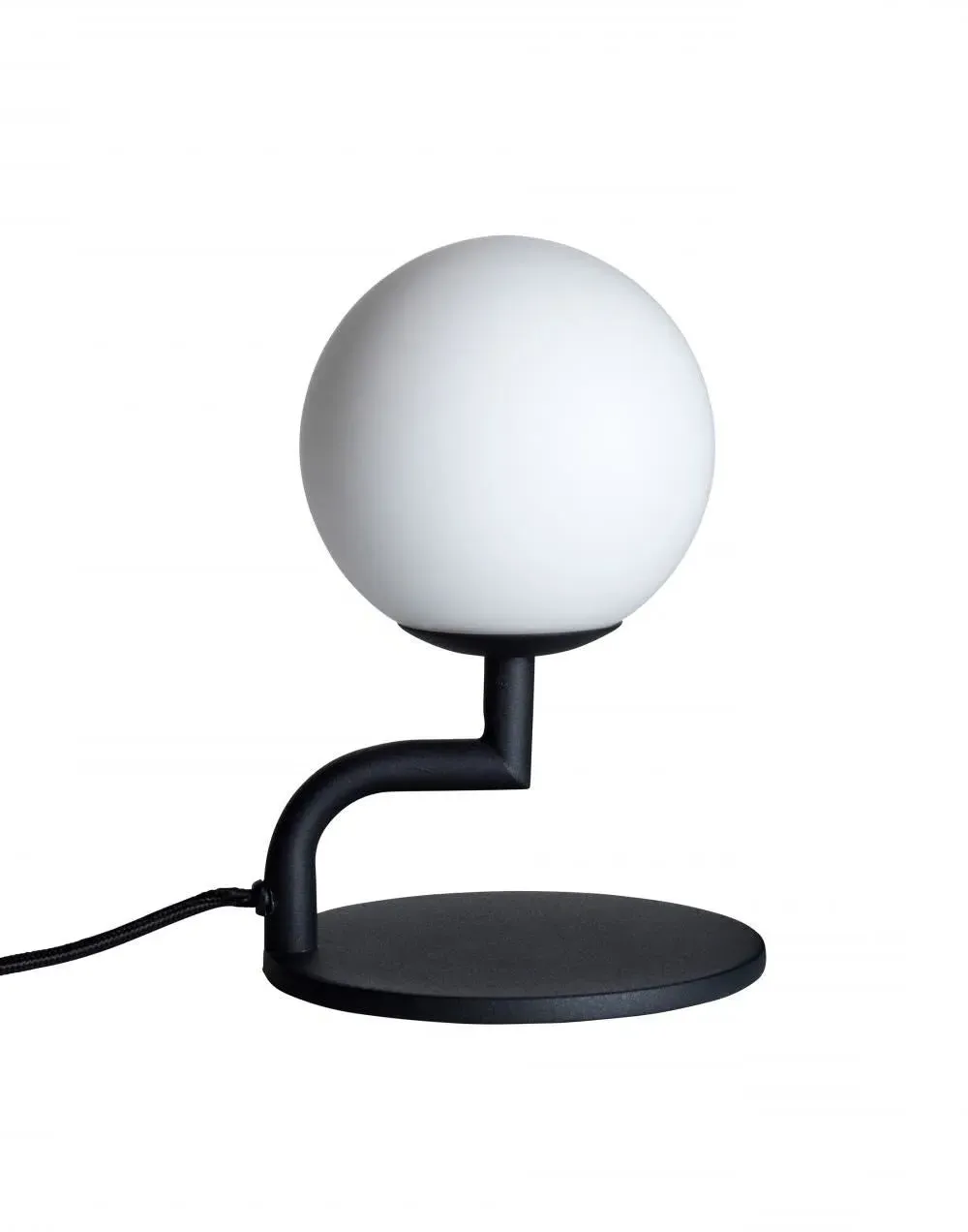 Table Lamp with Opal Shade - Black, Metal image