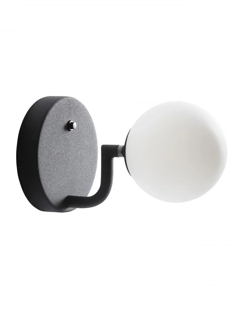 Wall Light with Opal Shade - Brass, Metal