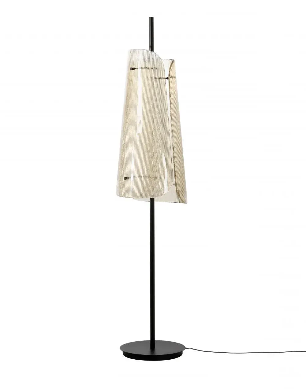 Bent Floor Lamp - Transparent, Glass