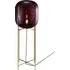 Large Floor Light with Glass Shade - Aubergine