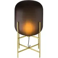 Medium Floor Light with Glass Shade - Grey