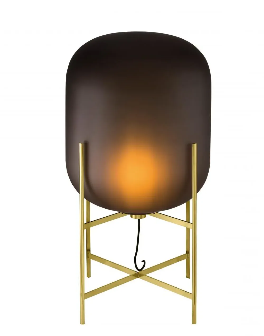 Medium Floor Light with Glass Shade - Grey