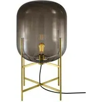 Medium Floor Light with Glass Shade - Smoky Grey