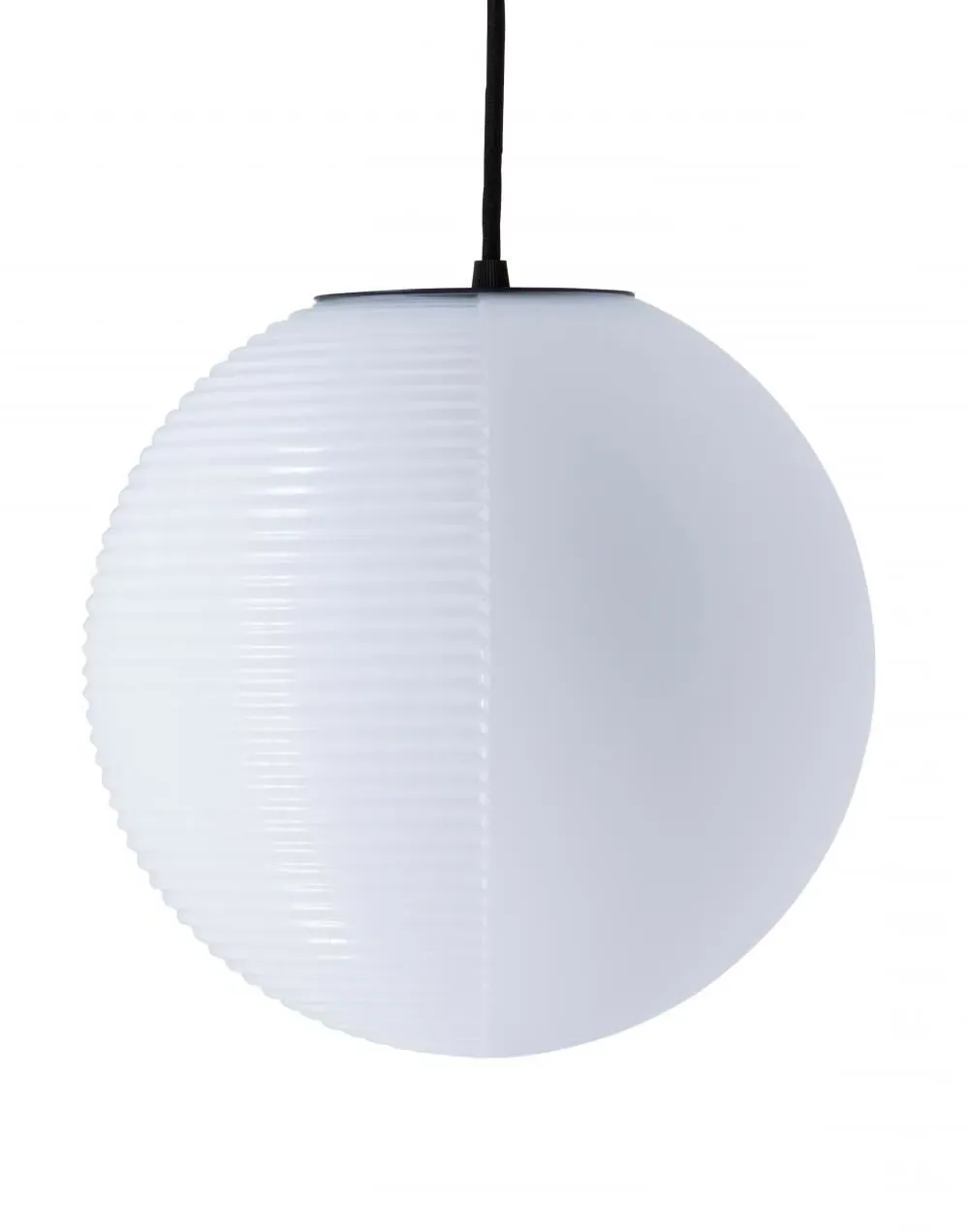 Medium Pendant Light with Ridged Glass - Aubergine