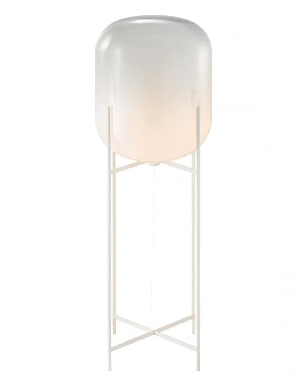 Oda Large Floor Light - White, Moonlight White Glass