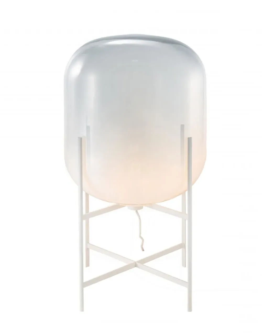 Oda Medium Floor Light - White, Moonlight White Glass