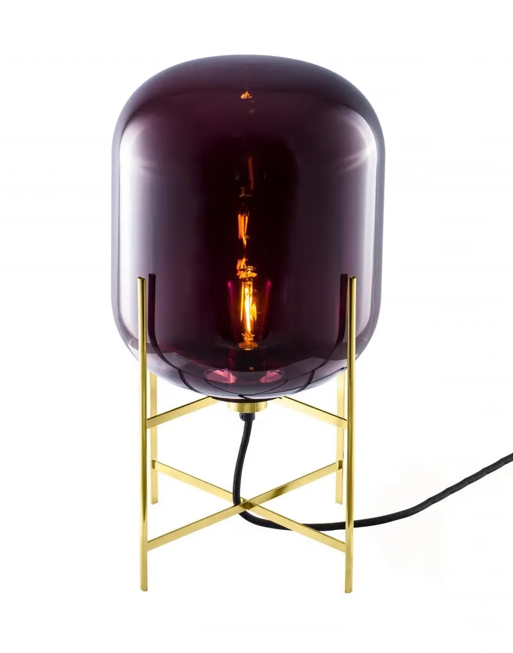 Oda Table Lamp - Aubergine, Brass image