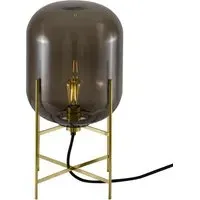 Oda Table Lamp - Smoky Grey, Brass