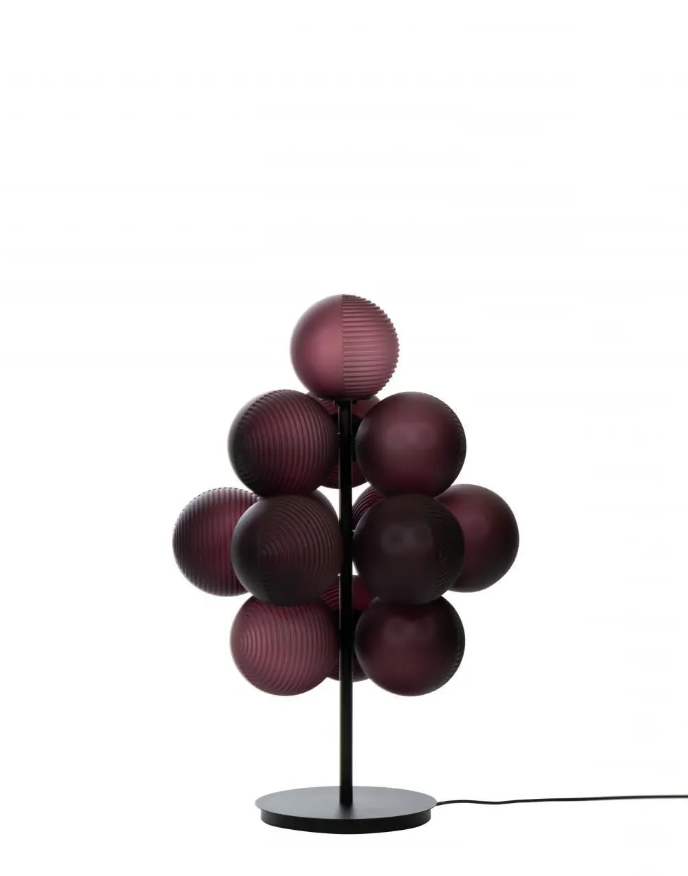 Small Floor Light with Glass Spheres - Aubergine image
