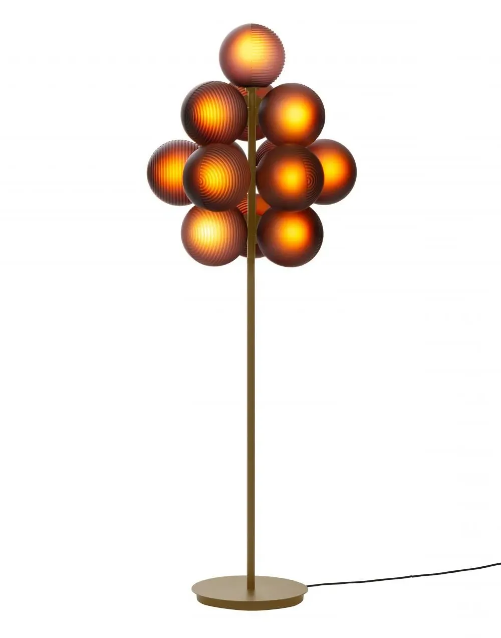 Small Floor Light with Glass Spheres - Clear