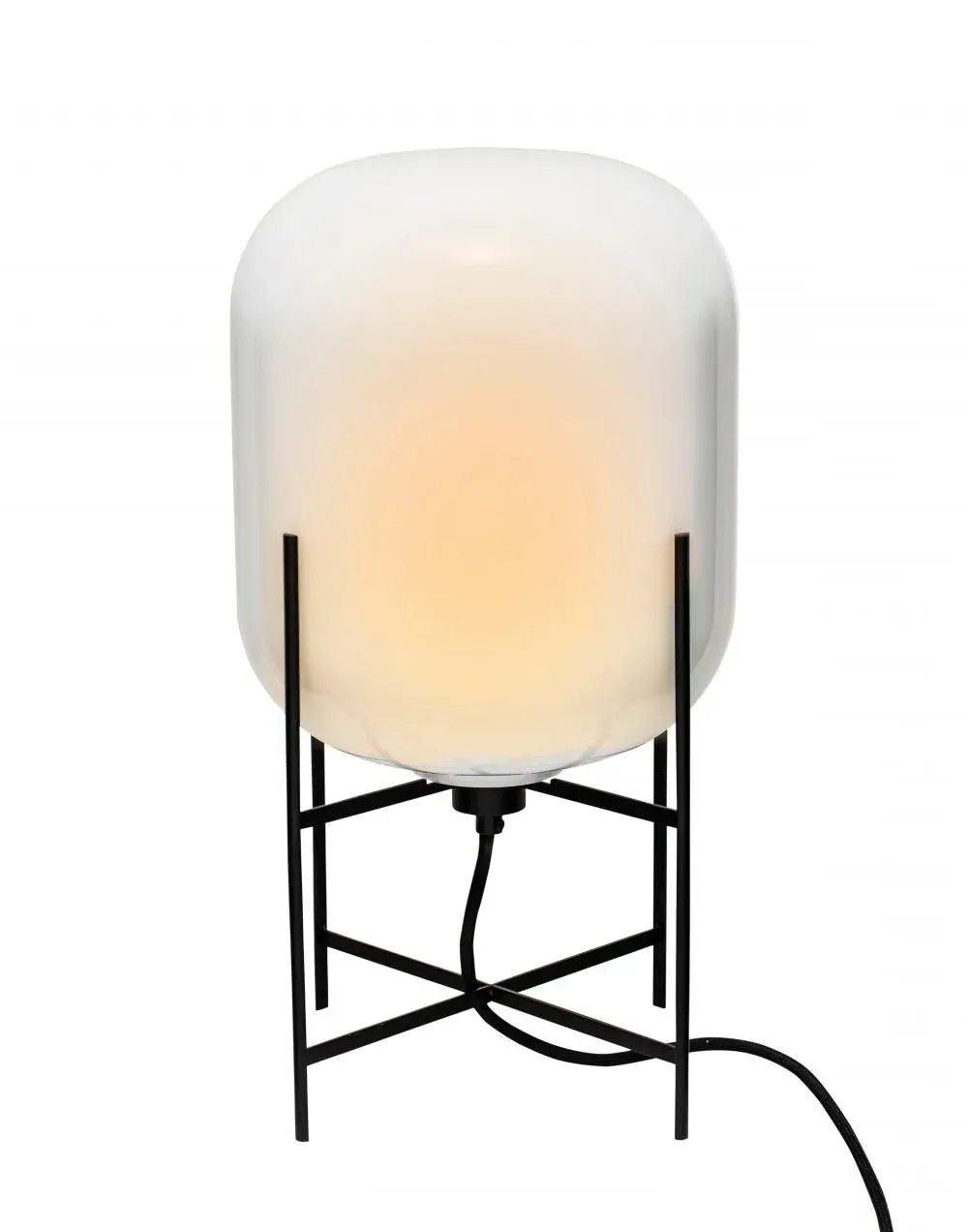 Table Lamp with Glass Shade - White, Glass